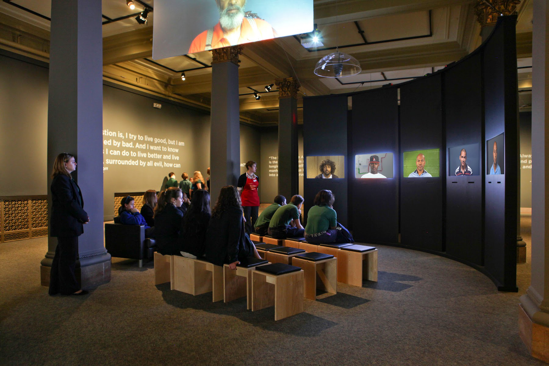 Question Bridge: Black Males installation Question Bridge: Black Males installation